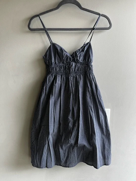 J. Crew Women’s Blue Polka Dot Spaghetti Strap Sundress XXS - Picture 3 of 11